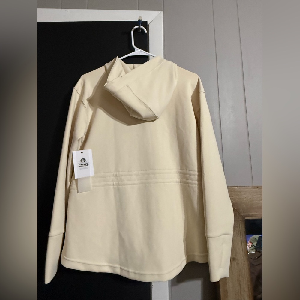 Mono B Off-White Ribbed Zip-Up Jacket - Picture 2 of 3